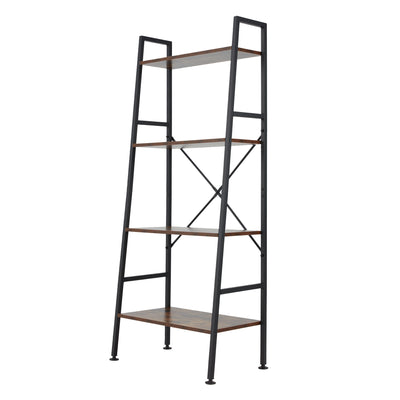 JOMEED Modern 5 Tier Wood and Steel Bookshelf Storage Organizer Shelf (Open Box) - VMInnovations