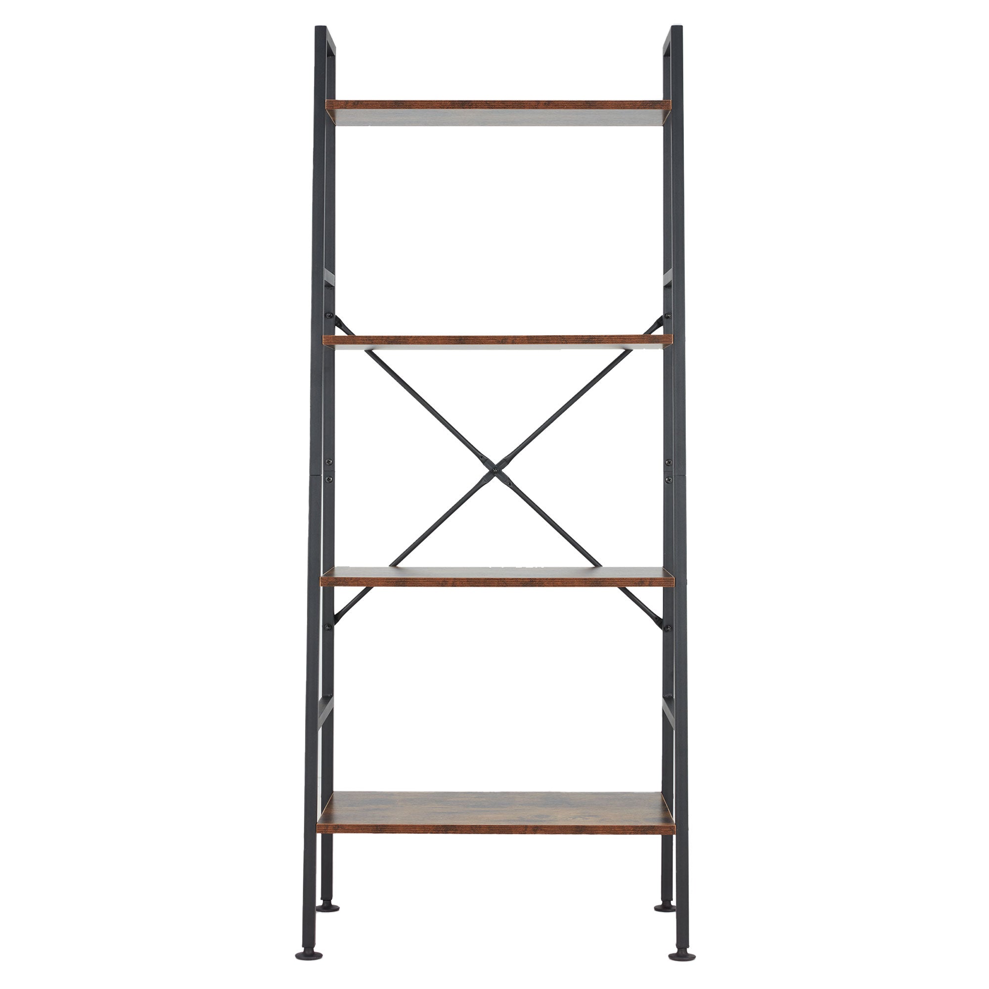 JOMEED Modern 5 Tier Wood and Steel Bookshelf Storage Organizer Shelf (Open Box) - VMInnovations