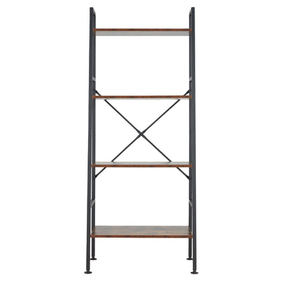 JOMEED Modern 5 Tier Wood and Steel Bookshelf Storage Organizer Shelf (Open Box) - VMInnovations