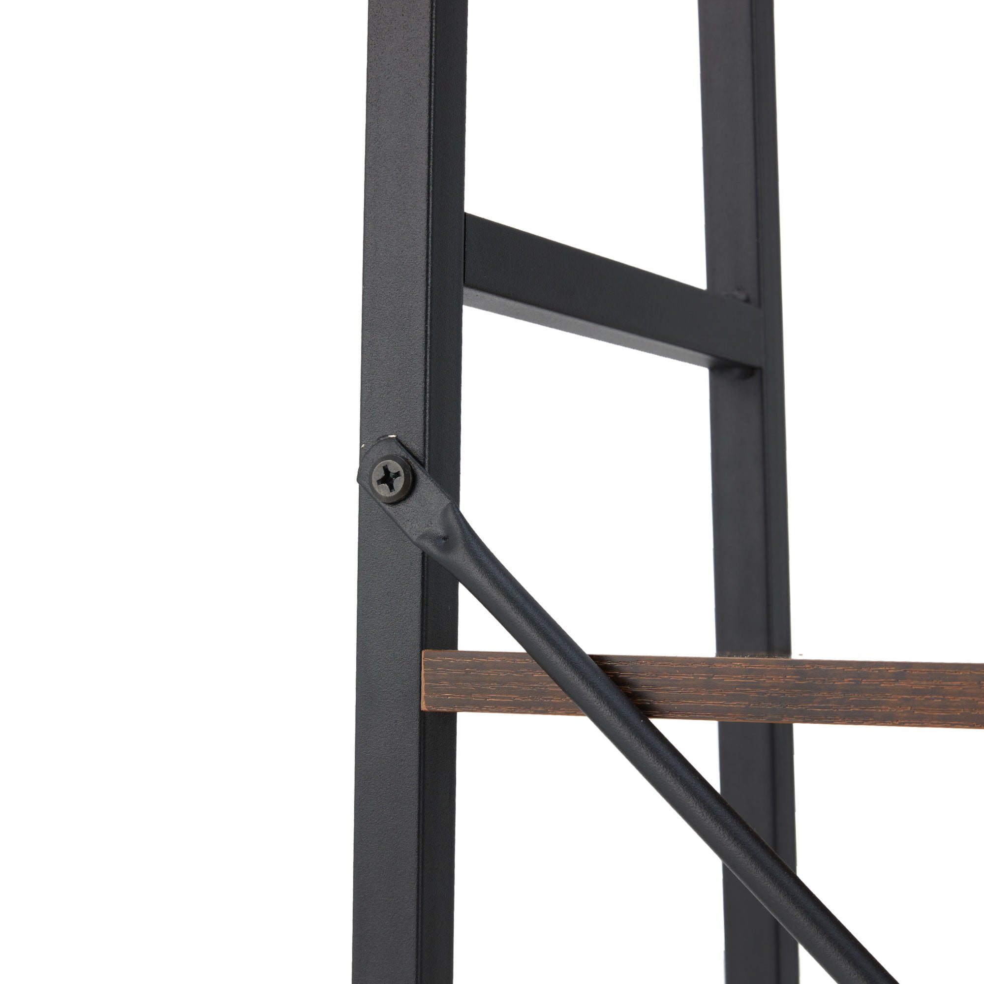 JOMEED Modern 5 Tier Wood and Steel Bookshelf Storage Organizer Shelf (Open Box) - VMInnovations