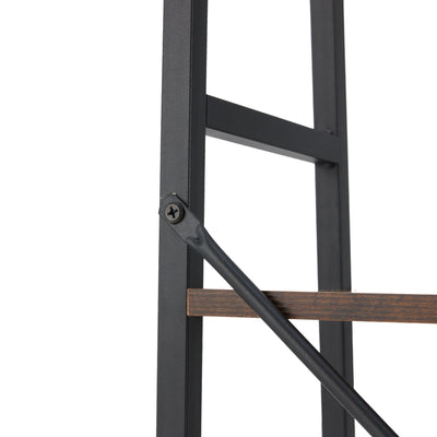 JOMEED Modern 5 Tier Wood and Steel Bookshelf Storage Organizer Shelf (Open Box) - VMInnovations