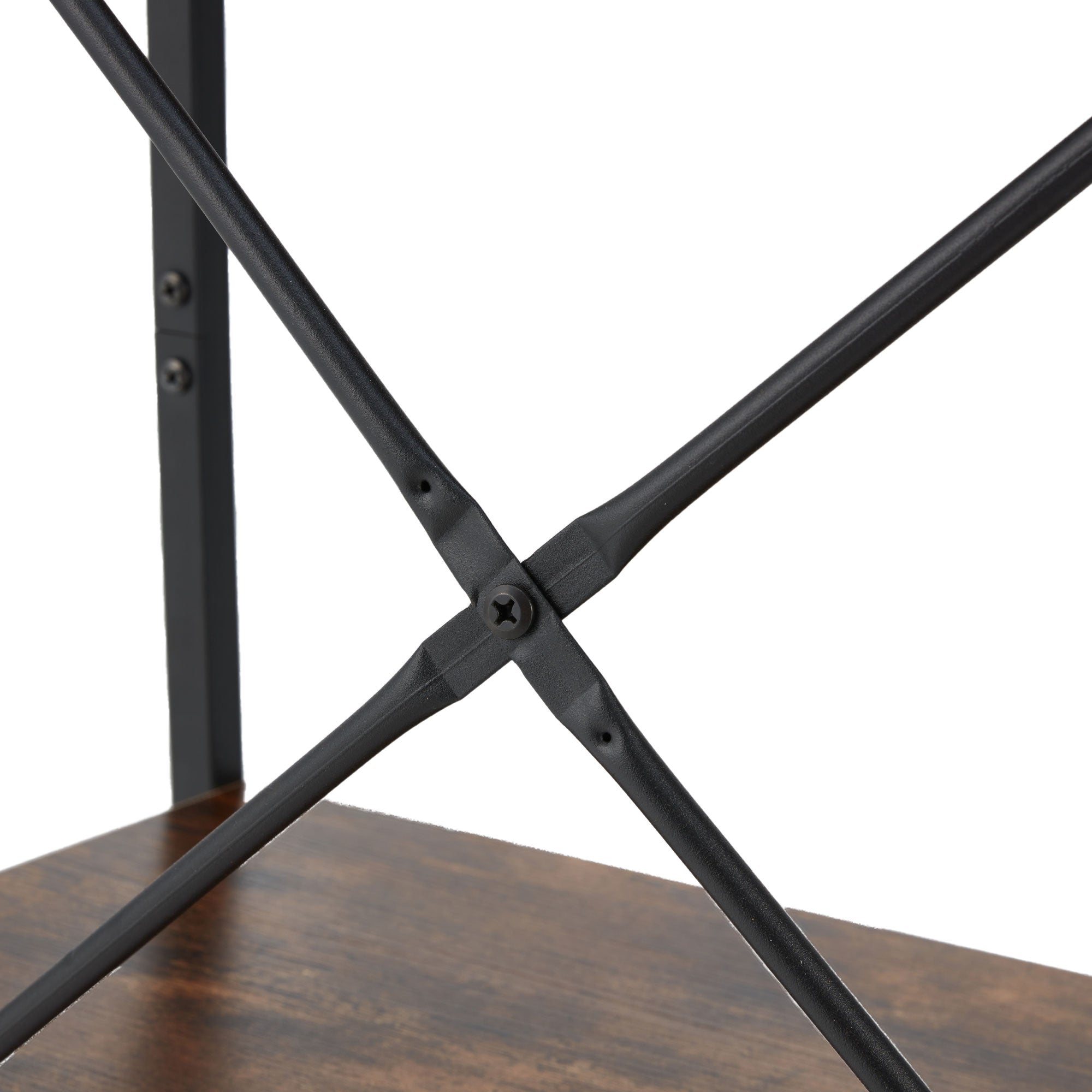 JOMEED Modern 5 Tier Wood and Steel Bookshelf Storage Organizer Shelf (Open Box) - VMInnovations