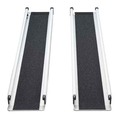 JOMEED Portable Adjustable Aluminum Wheelchair Ramp, 600lb Capacity (Open Box) - VMInnovations