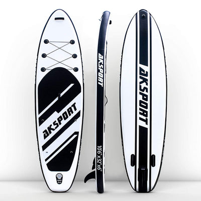 AKSPORT 10'6" Inflatable SUP All Around Stand Up Paddle Board Kit (Open Box) - VMInnovations