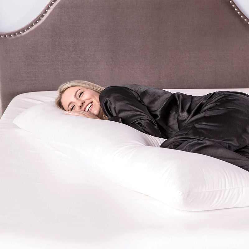 SensorPEDIC SofLOFT Soft Fiber Filled Full Body Sleeping Pillow, White, 1 Pack