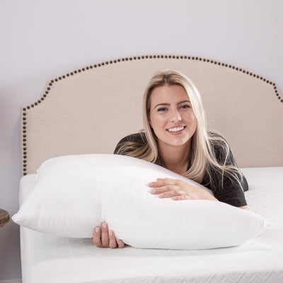 BioPEDIC Ultra Fresh Plush Bed Pillow with Cotton Cover, 4 Pack, Standard, White