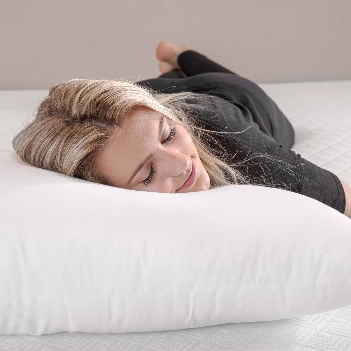 BioPEDIC Ultra Fresh Plush Bed Pillow with Cotton Cover, 4 Pack, Standard, White