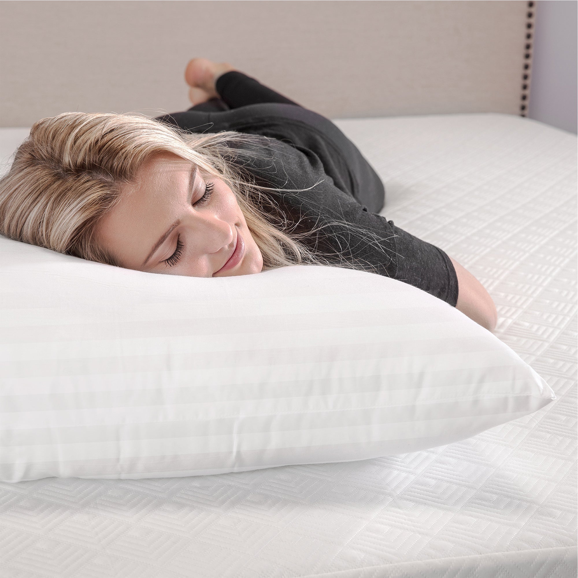 BioPEDIC Eco Classic 250 Thread Count Cotton Cover Standard Bed Pillow, 4 Pack