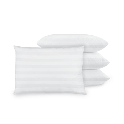 BioPEDIC Eco Classic 250 Thread Count Cotton Cover Standard Bed Pillow, 4 Pack