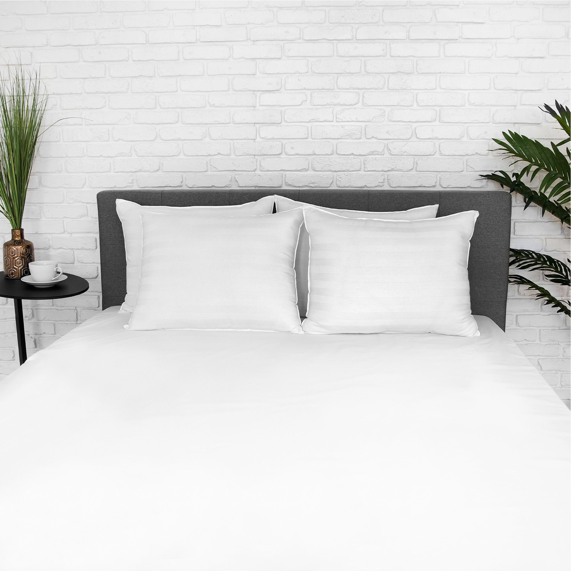 BioPEDIC Eco Classic 250 Thread Count Cotton Cover Standard Bed Pillow, 4 Pack