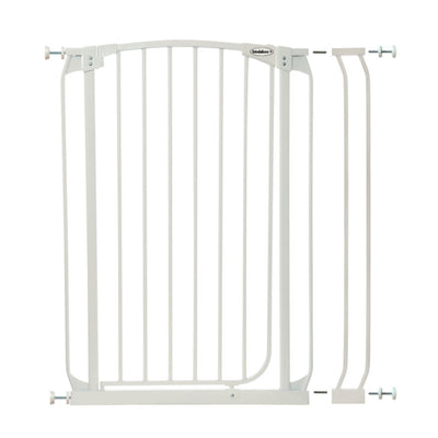 Bindaboo B1134 28 to 35.5 Inch Extra Tall Swing Close Baby and Pet Gate, White - VMInnovations