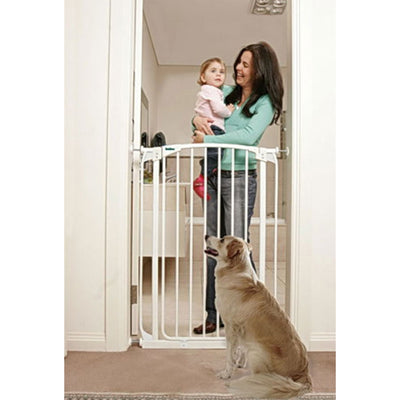 Bindaboo B1134 28 to 35.5 Inch Extra Tall Swing Close Baby and Pet Gate, White - VMInnovations