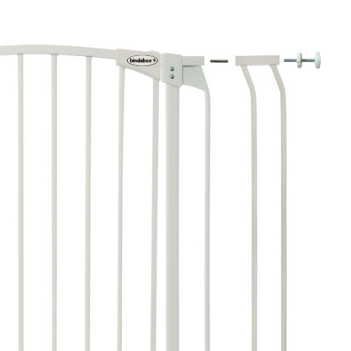 Bindaboo B1134 28 to 35.5 Inch Extra Tall Swing Close Baby and Pet Gate, White - VMInnovations