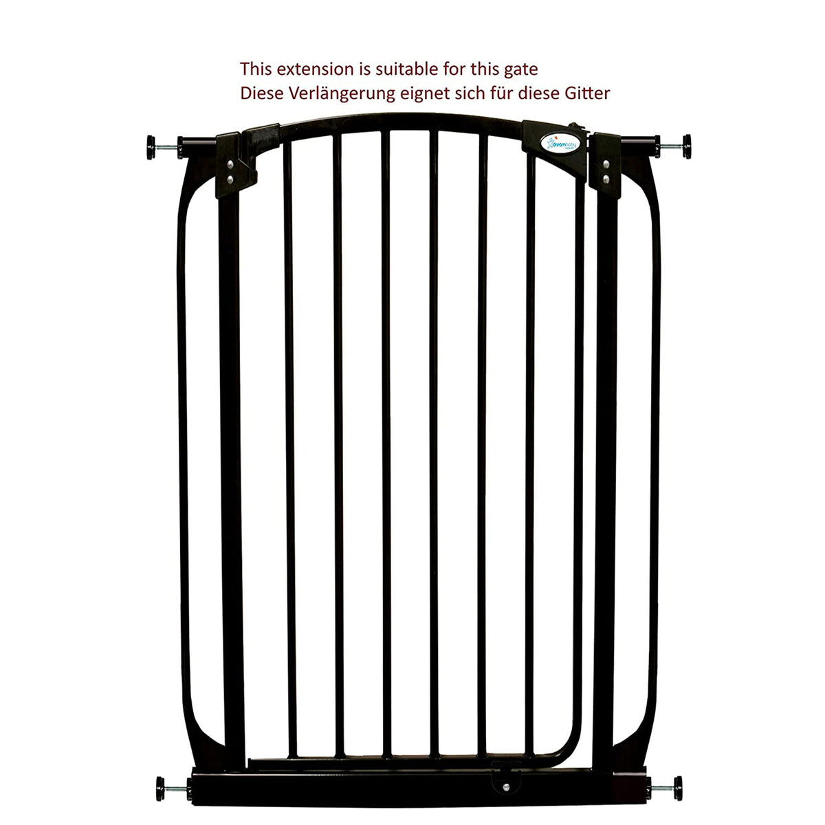Dreambaby F841B Chelsea 14 Inch Xtra Tall Baby Safety Gate Extension, Black - VMInnovations