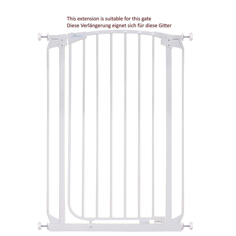 Dreambaby F841W Chelsea 14 Inch Xtra Tall Baby Safety Gate Extension, White