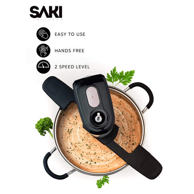 Saki Adjustable Speed Automatic Electric Cordless Hands Free Cooking Pot Stirrer - VMInnovations