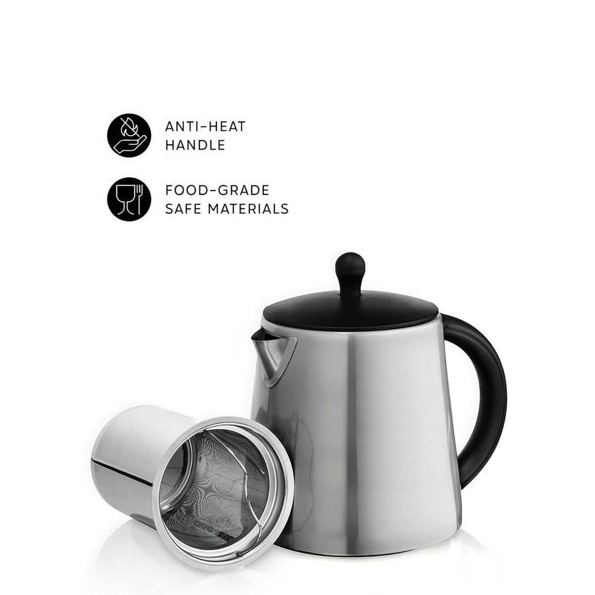 Saki 1.7 Liter Double Electric Turkish Tea Maker with Removable Infuser, Silver