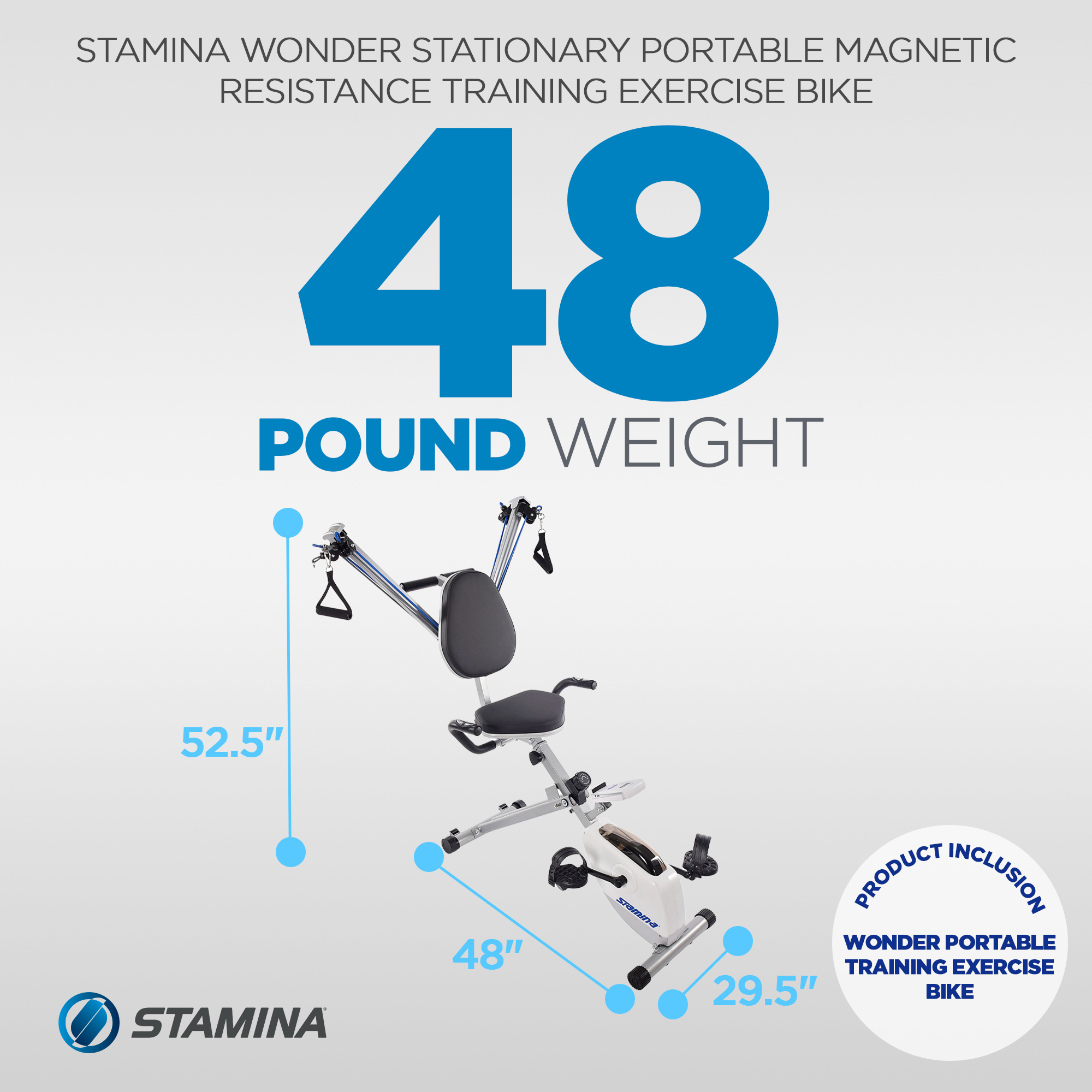 Stamina Products Strength System Stationary Magnetic Fitness Exercise Bike - VMInnovations