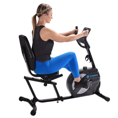 Stamina Products 1346 Stationary Magnetic Resistance Recumbent Exercise Bike - VMInnovations