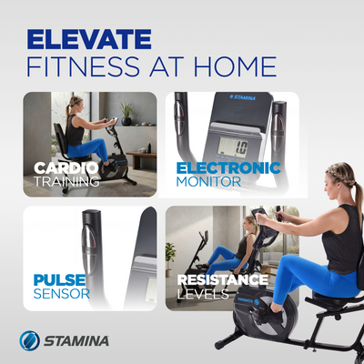 Stamina Products 1346 Stationary Magnetic Resistance Exercise Bike (Open Box)