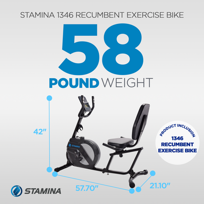 Stamina Products 1346 Stationary Magnetic Resistance Exercise Bike (Open Box)