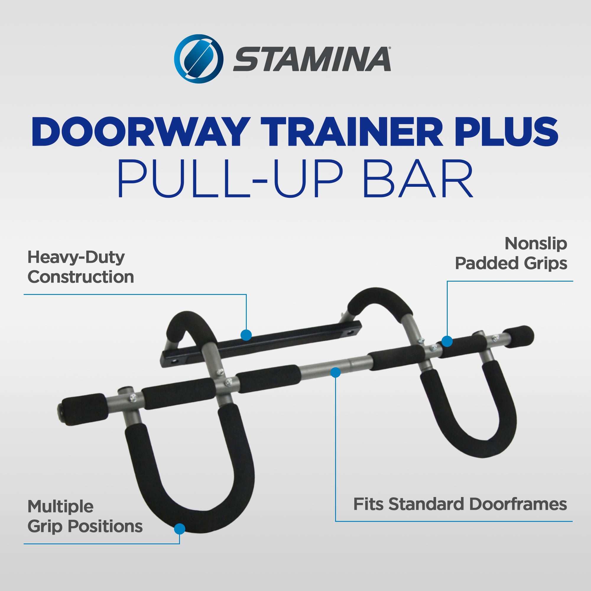 Stamina Products 50-0050 Doorway Trainer Plus Door Gym Home Exercise Pull Up Bar - VMInnovations