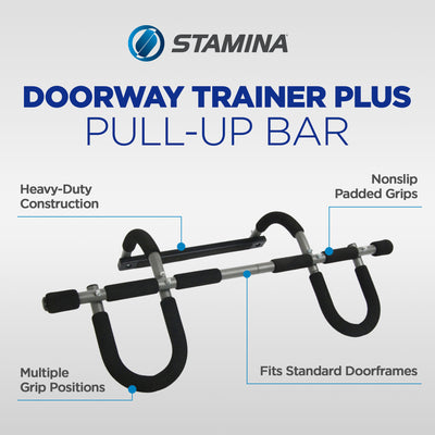 Stamina Products 50-0050 Doorway Trainer Plus Door Gym Home Exercise Pull Up Bar - VMInnovations