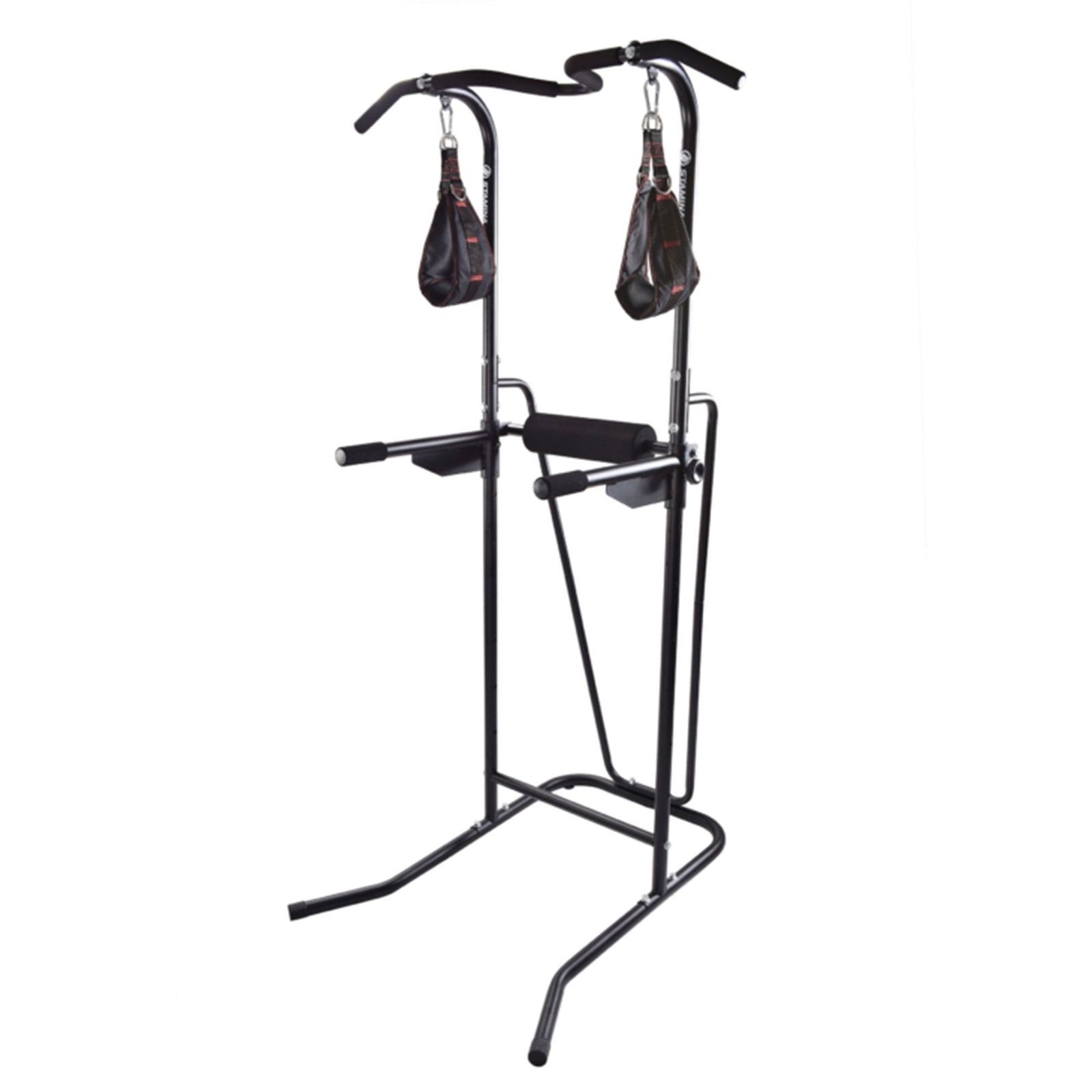 1698 Freestanding Adjustable Full Body Steel Power Tower, Black (Used) - VMInnovations