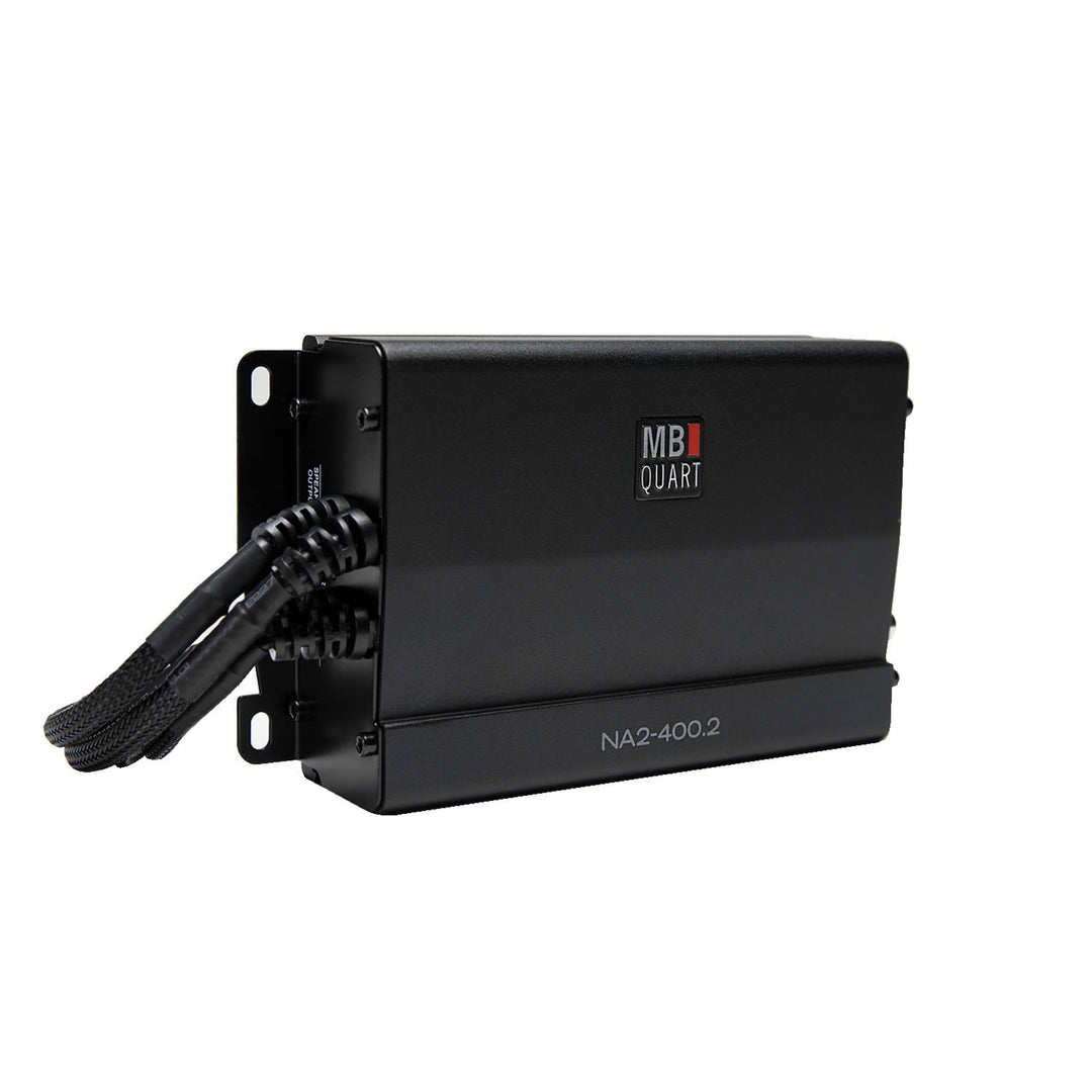 MB Quart Marine Powersports Nautic 2 Channel 400 Watt Class D Amplifier, Black