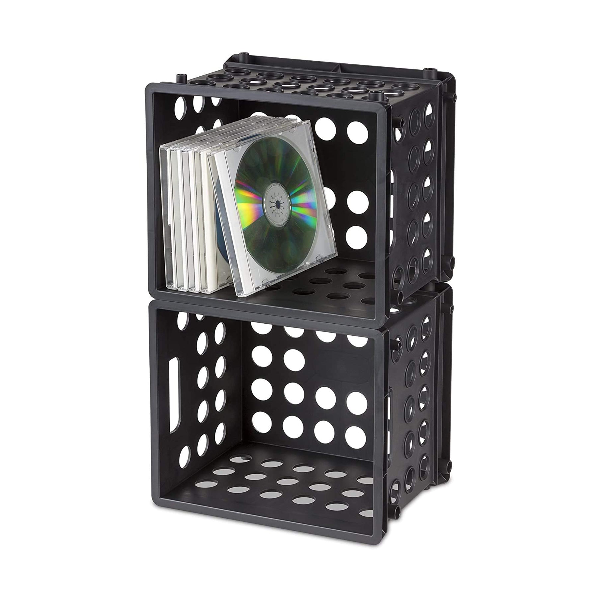 Sterilite Mini Crate Stackable Plastic Storage Bin Organizer w/ Handles, 1 Pack - VMInnovations