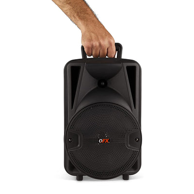 QFX Rechargeable Bluetooth Speakers w/ Microphones and Stands, 2 (For Parts) - VMInnovations