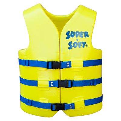 TRC Recreation Super Soft Medium Life Jacket Vinyl Swim Vest, Yellow (Open Box) - VMInnovations