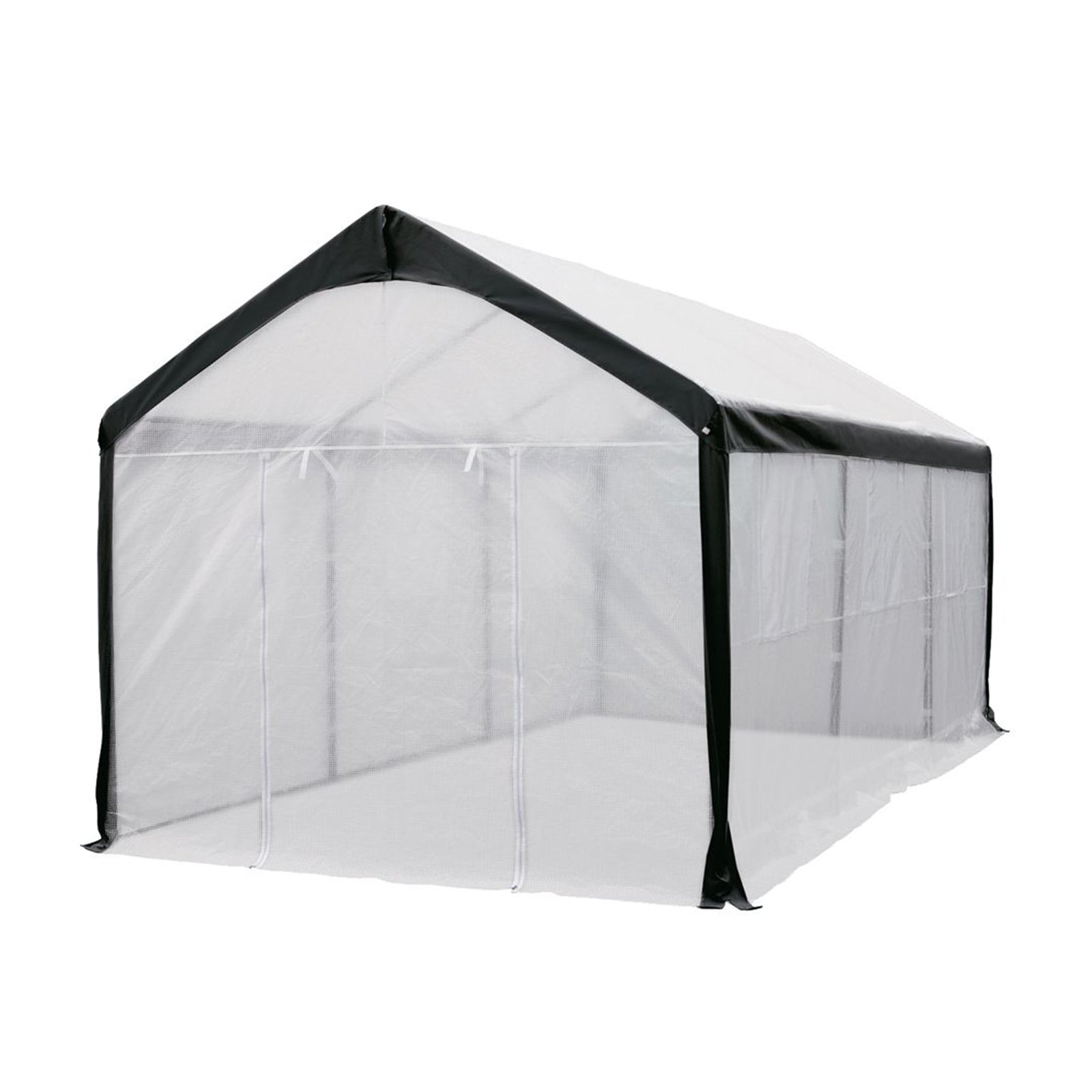 Spring Gardner Walk In Portable Gable Plant Garden Greenhouse, 20x10x9ft, Clear - VMInnovations