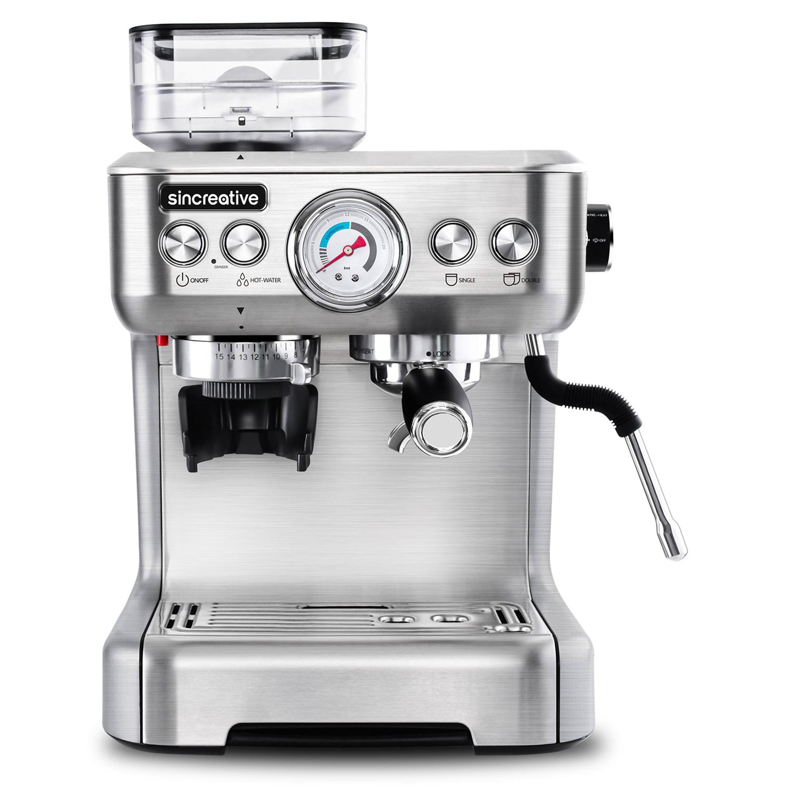 Sincreative Espresso Machine & Coffee Maker w/ Grinder & Steam Wand (For Parts) - VMInnovations