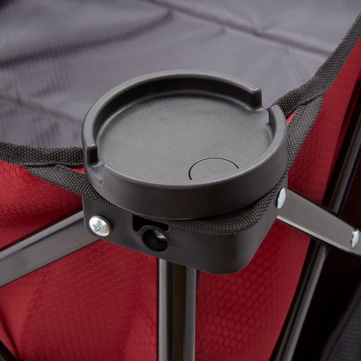 Gorilla Carts 7 Cubic Feet Foldable Utility Beach Wagon w/ Bed, Red (For Parts) - VMInnovations