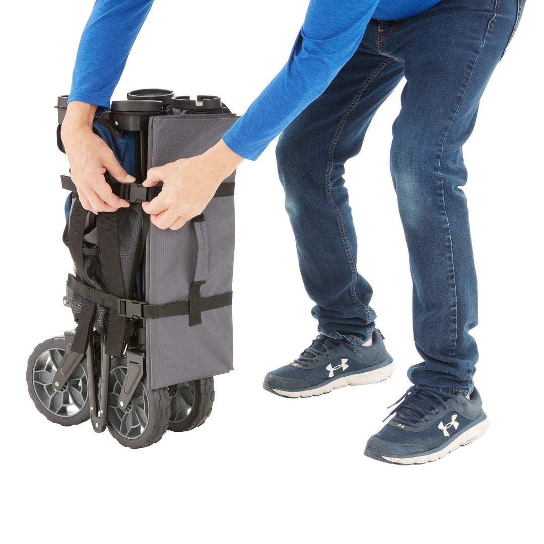 Gorilla Carts 7 Cubic Feet Foldable Utility Beach Wagon w/ Oversized Bed (Used) - VMInnovations