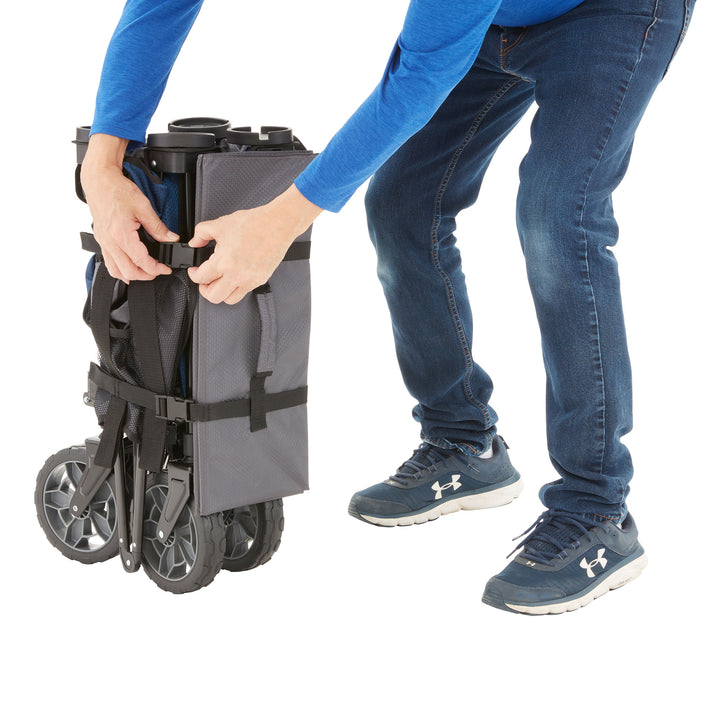 Gorilla Carts 7 Cubic Feet Foldable Utility Beach Wagon w/ Oversized Bed (Used) - VMInnovations