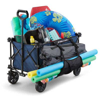 Gorilla Carts 7 Cubic Feet Foldable Utility Beach Wagon w/ Oversized Bed (Used) - VMInnovations