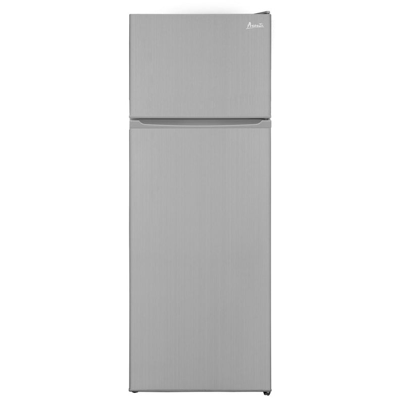Avanti 7.4 Cu Ft Apartment Size Refrigerator/Freezer, Stainless Steel (Damaged)