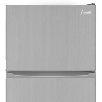 Avanti 7.4 Cu Ft Apartment Size Refrigerator/Freezer, Stainless Steel (Used)