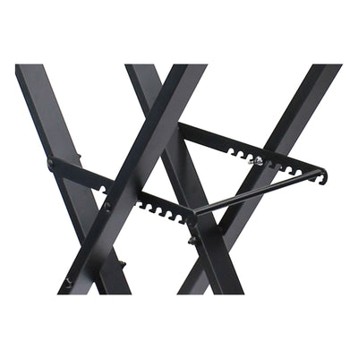 Odyssey Case 2 Tier DJ X Stand Combo Pack with Mic Boom and Top Shelf, Black - VMInnovations