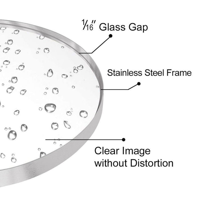 ANDY STAR 30 In Round Circle Mirror with Stainless Steel Metal Frame (Open Box) - VMInnovations