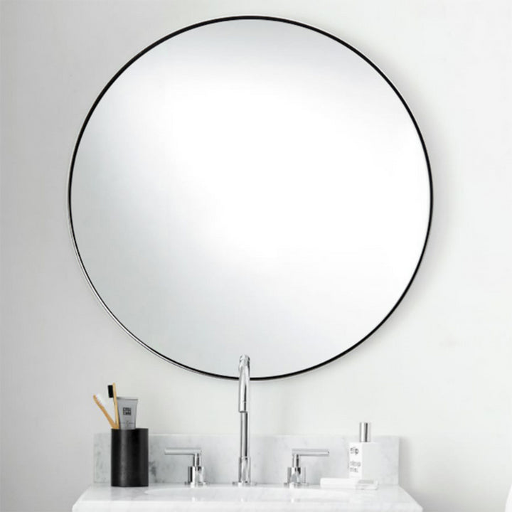 ANDY STAR 30 In Round Circle Mirror with Stainless Steel Metal Frame (Open Box) - VMInnovations