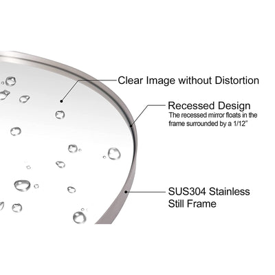 ANDY STAR Modern 22 x 30 Inch Oval Wall Hanging Bathroom Mirror (Open Box) - VMInnovations