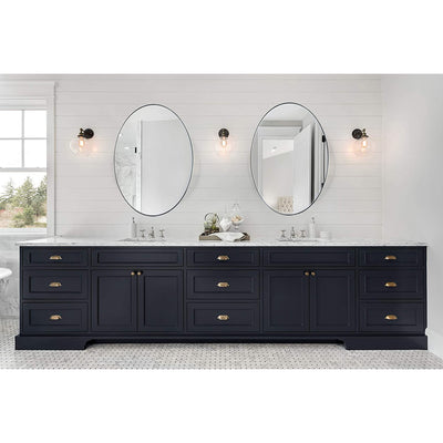 ANDY STAR 24 x 36 Inch Oval Hanging Bathroom Mirror, Polished Silver (Open Box) - VMInnovations