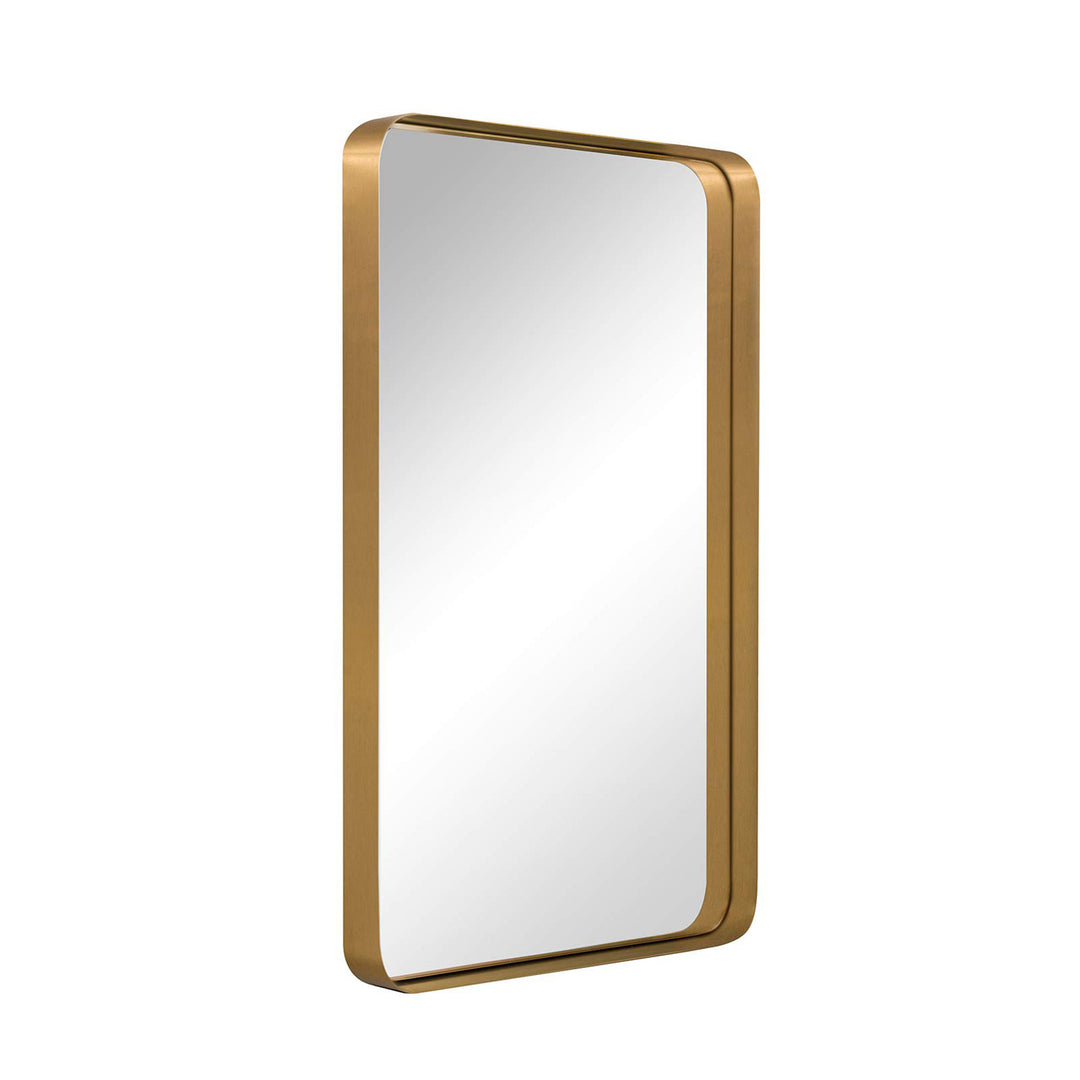 ANDY STAR 24"x36" Rectangular Deep Metal Frame Hanging Wall Mirror, Gold (Used) - VMInnovations