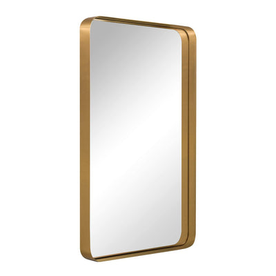 ANDY STAR 24 x 36 Inch Rectangular Deep Metal Frame Hanging Wall Mirror, Gold