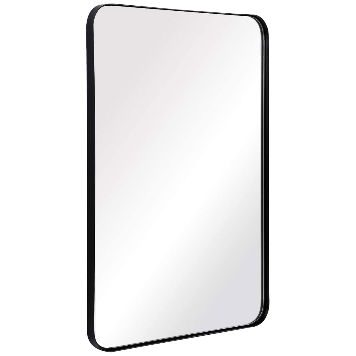 ANDY STAR 24 x 36 Inch Rectangular Hanging Deep Metal Frame Wall Mirror, Black
