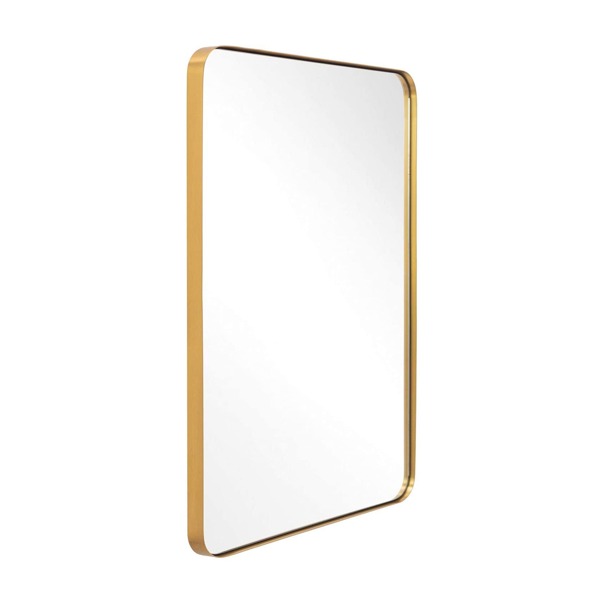 ANDY STAR Modern 22"x30" Rectangular Hanging Bathroom Mirror, Brushed Gold(Used) - VMInnovations