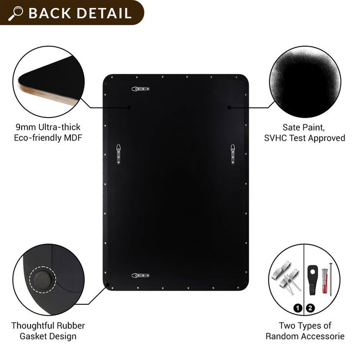 ANDY STAR Modern 22"x30" Rectangular Hanging Bathroom Mirror, Brushed Gold(Used) - VMInnovations